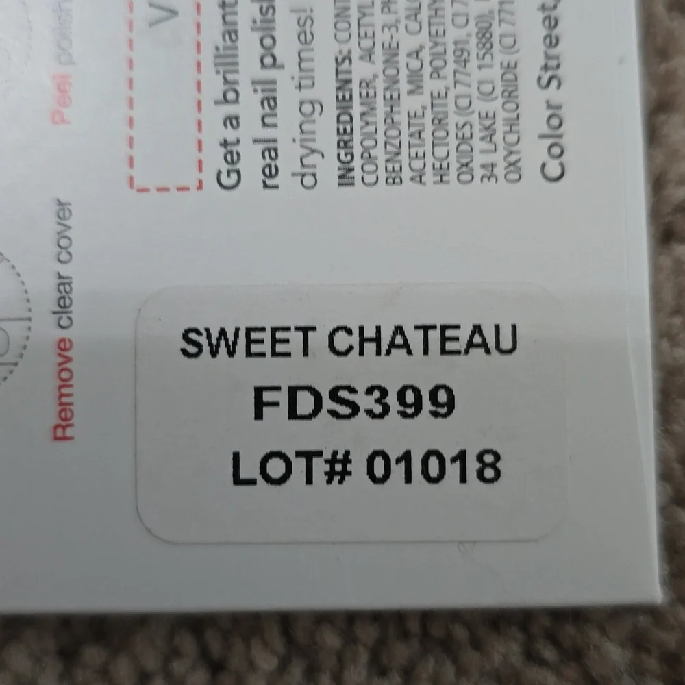 Color Street SWEET CHATEAU Press On Nails 100% Real Polish